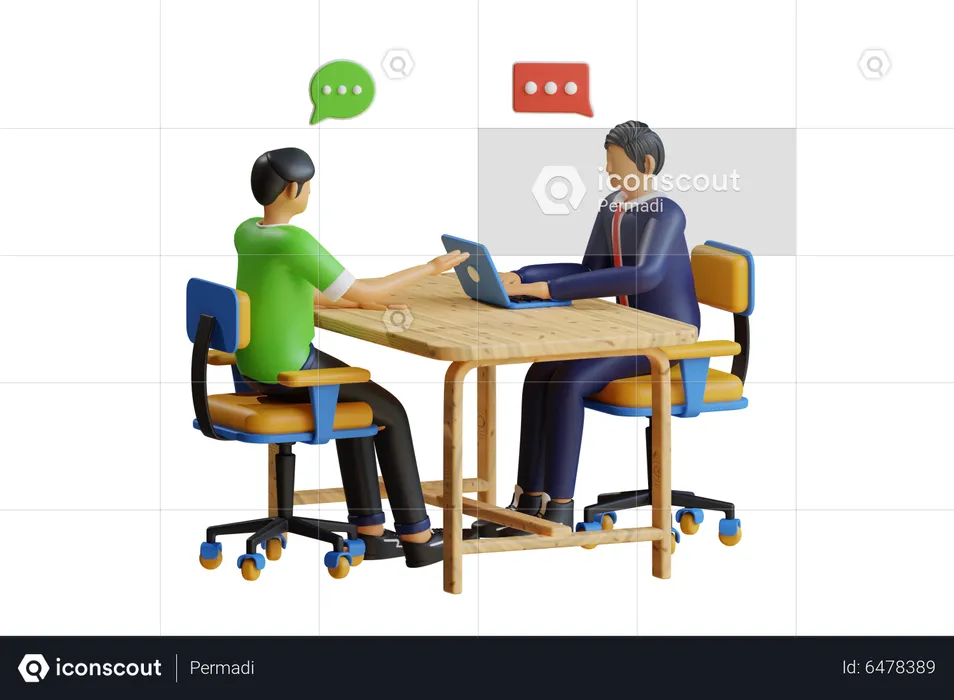 Business meeting  3D Illustration