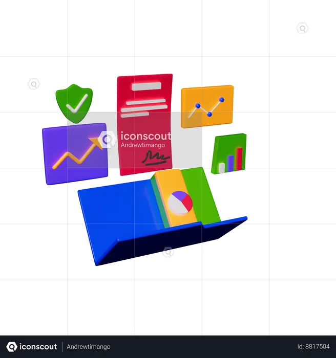 Business news  3D Icon