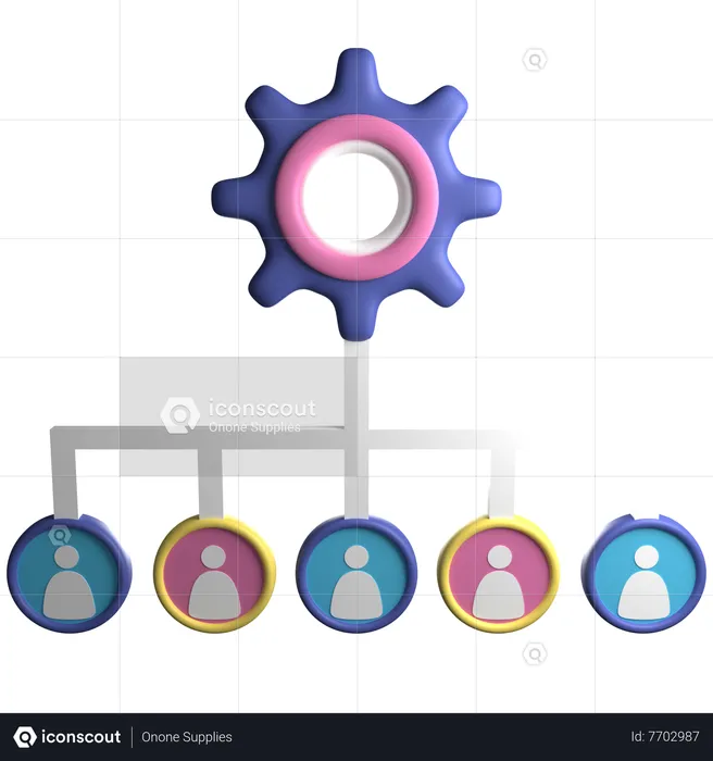 Business Organizational Structure  3D Icon
