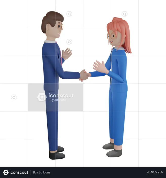 Business People doing discussion  3D Illustration