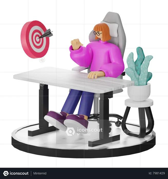 Business People Doing Business Target  3D Illustration