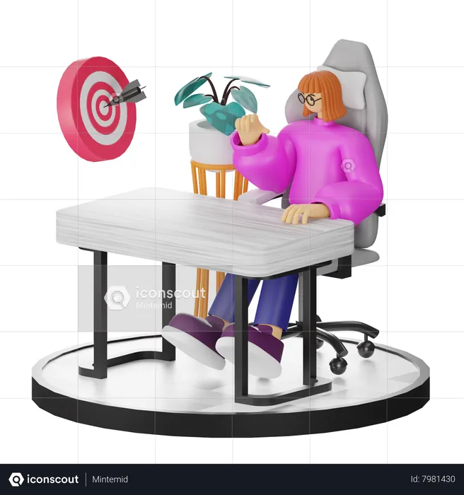 Business People Doing Business Target  3D Illustration