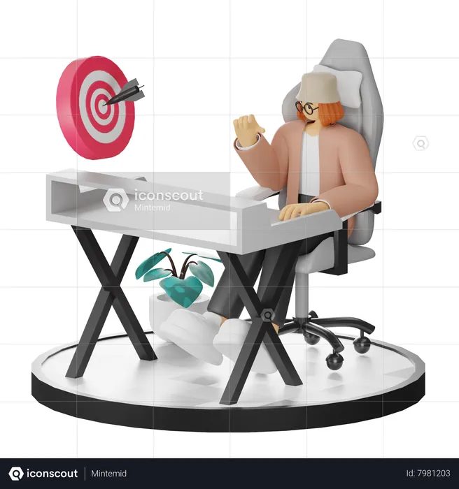 Business People Doing Business Target  3D Illustration