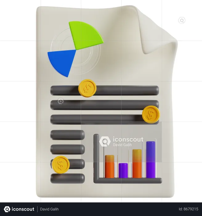 Business Performance Analytics Report  3D Icon