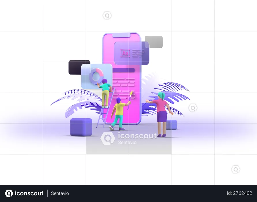 Business person finding product sales data  3D Illustration