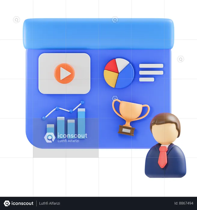 Business Presentation  3D Icon