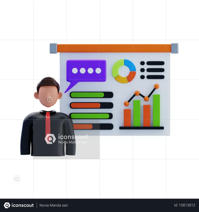 Business Presentation  3D Icon