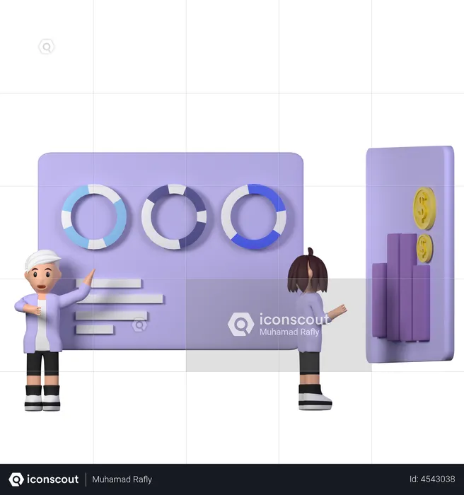 Business Presentation  3D Illustration