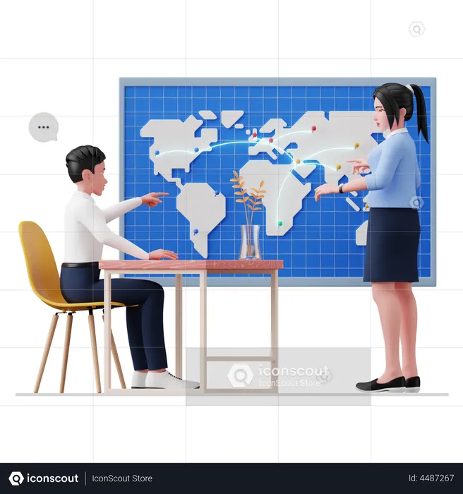 Business presentation  3D Illustration