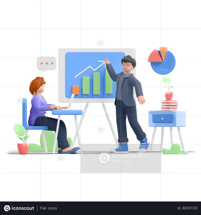Business Presentation  3D Illustration