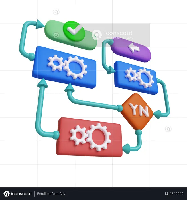 Business Process  3D Icon