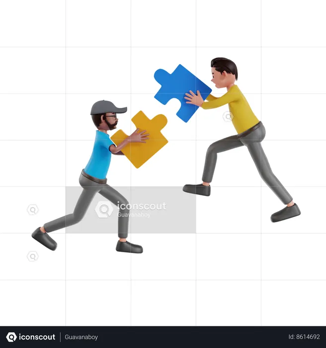 Business Puzzle  3D Illustration