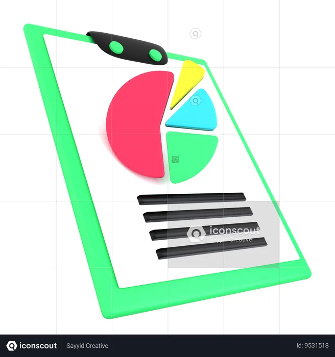 Business report  3D Icon