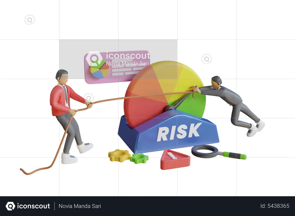 Business risk management  3D Illustration