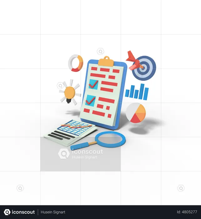 Business Schedule  3D Illustration