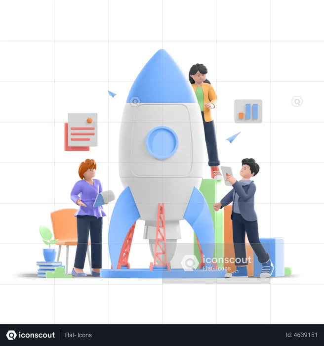 Business Startup  3D Illustration