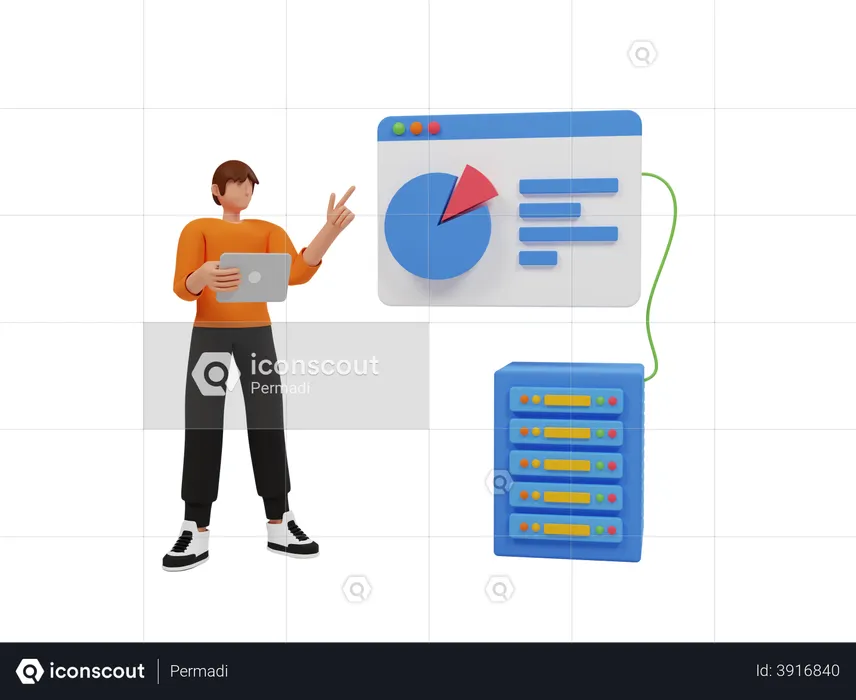 Business Statistics  3D Illustration