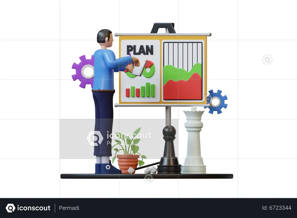 Business Strategic Planning  3D Illustration