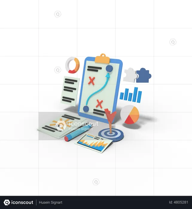 Business Strategy  3D Illustration