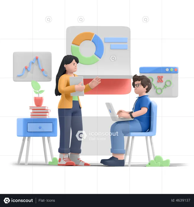 Business Strategy Planning  3D Illustration