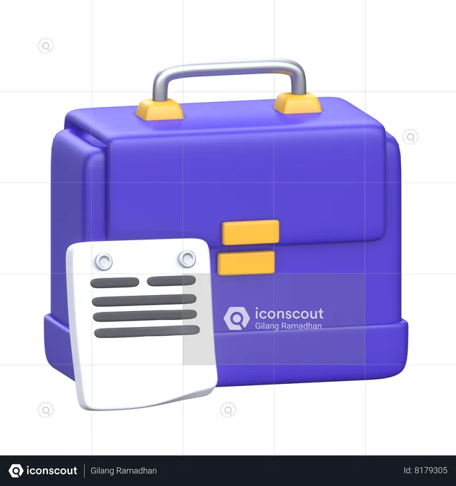 Business Suitcase  3D Icon