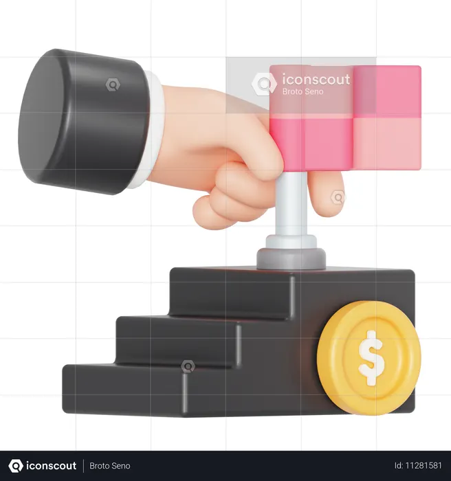 Business target  3D Icon