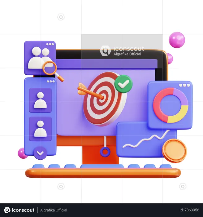 Business Target  3D Icon