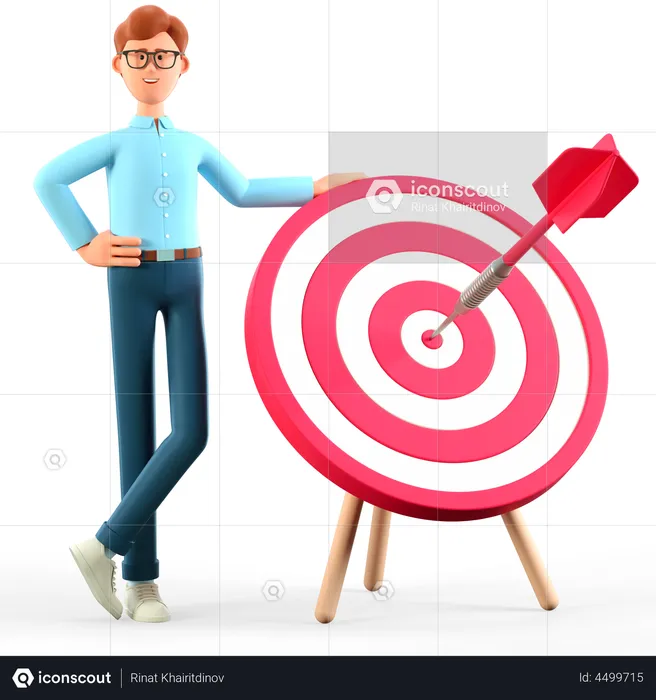 Business target  3D Illustration