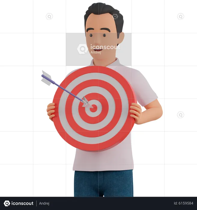 Business target  3D Illustration