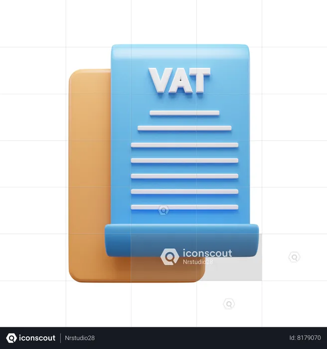 Business Tax Document  3D Icon