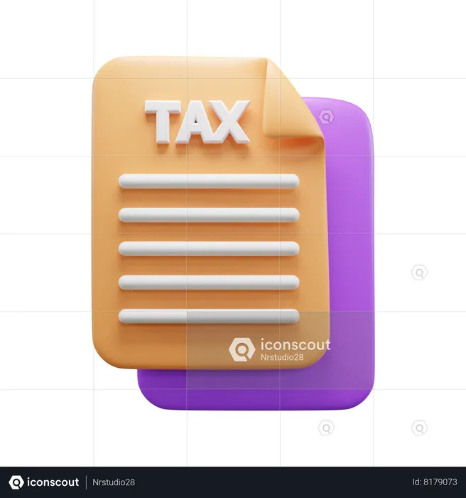 Business Tax Document  3D Icon