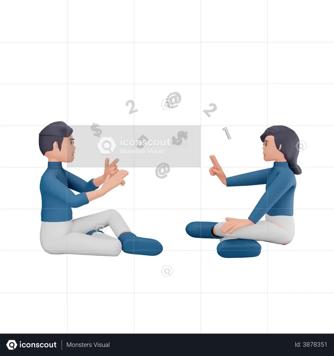 Business team making budget strategy  3D Illustration