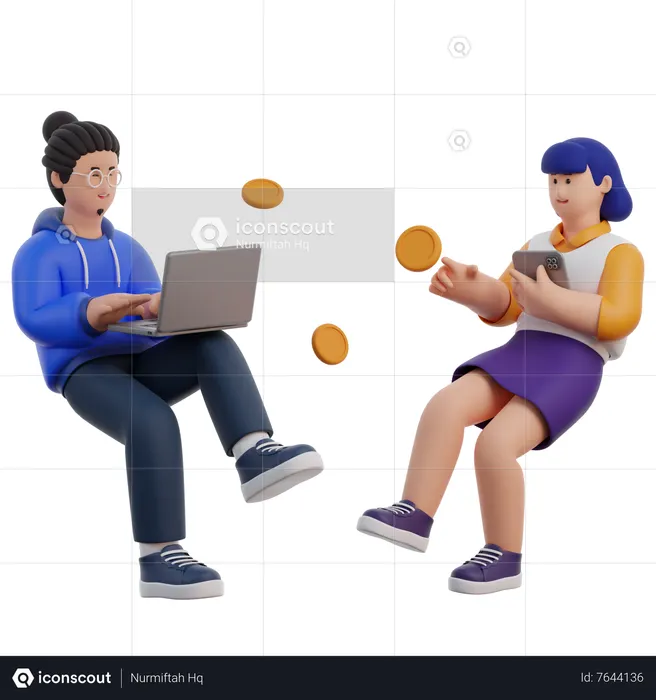 Business Team Working Together 3D Icon download in PNG, OBJ or Blend format
