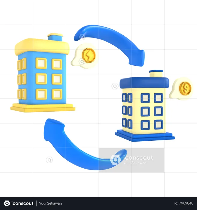 Business To Business  3D Icon