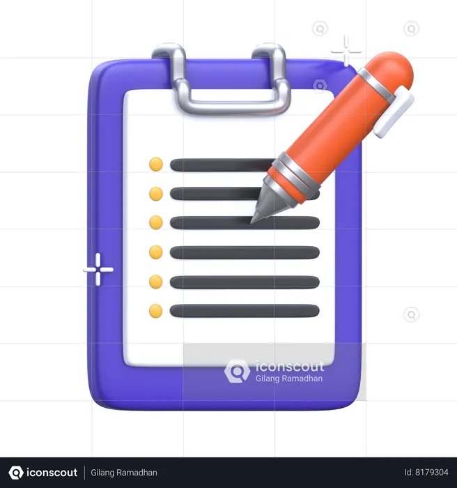 Business To Do List  3D Icon