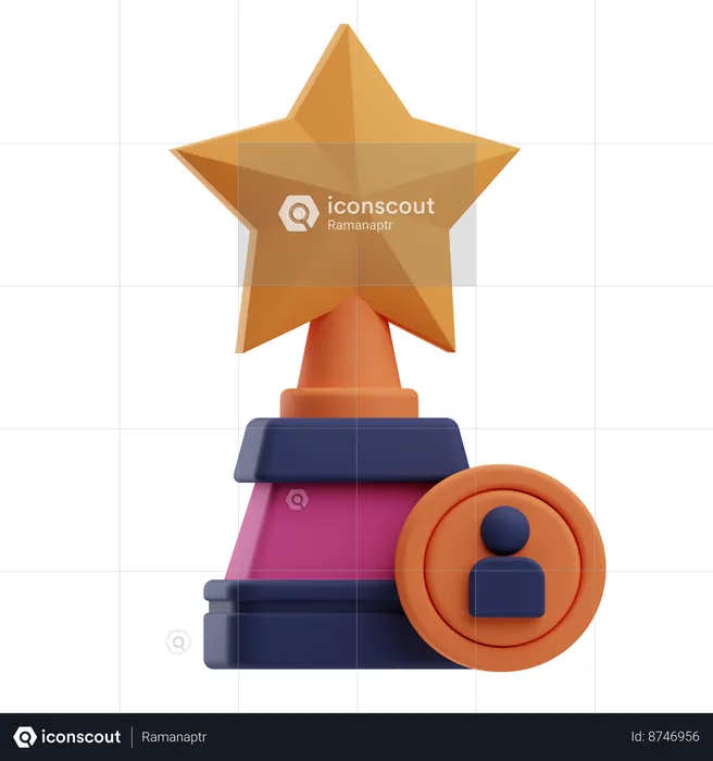 Business Trophy  3D Icon