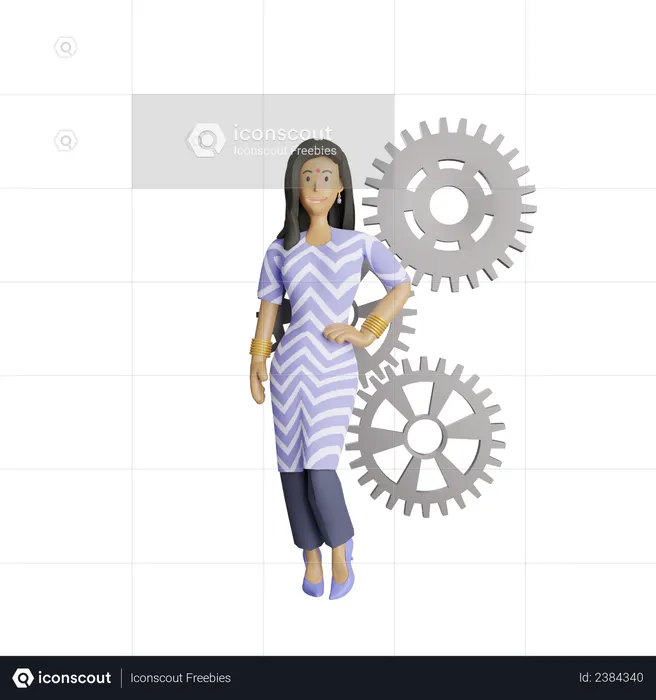 Business woman  3D Illustration