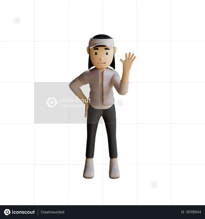 Business woman  3D Illustration