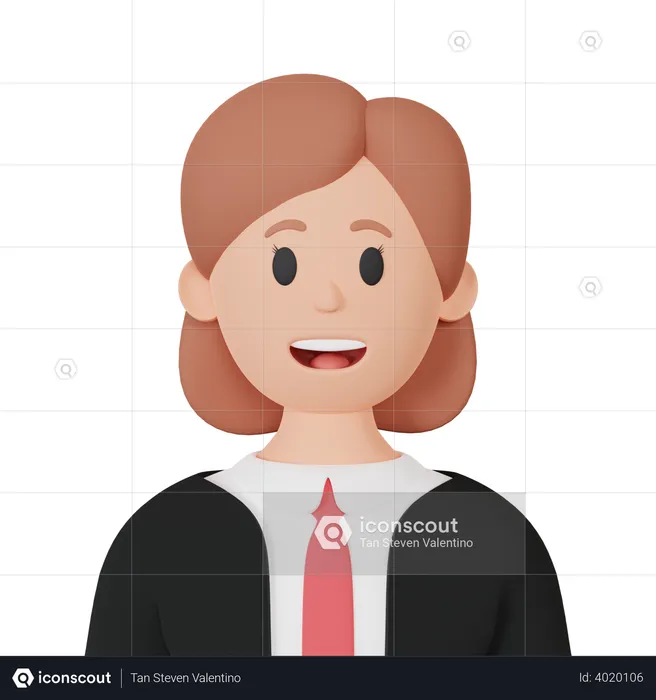 Business woman  3D Illustration