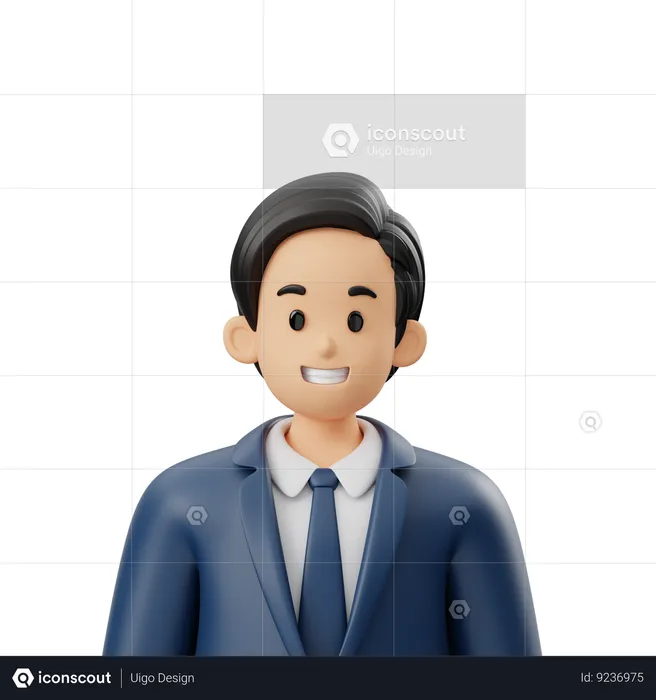 Business Worker Avatar  3D Icon