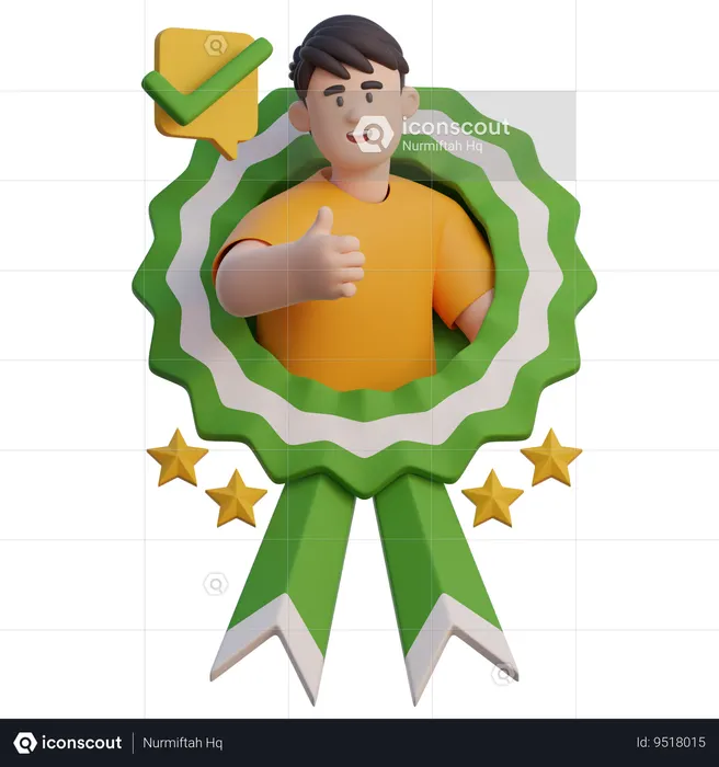 Businessman Approval  3D Icon