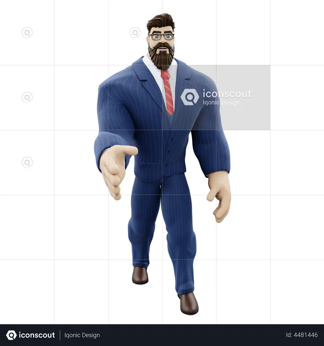Businessman Asking For Handshake  3D Illustration