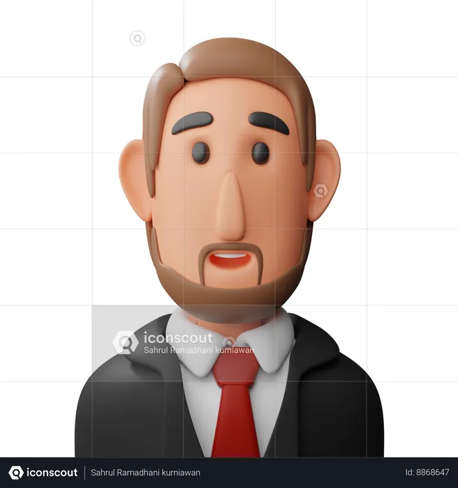 Businessman avatar  3D Icon