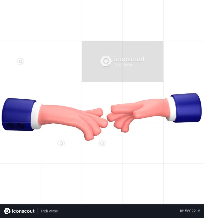 Businessman care or helping hand gesture sign  3D Icon