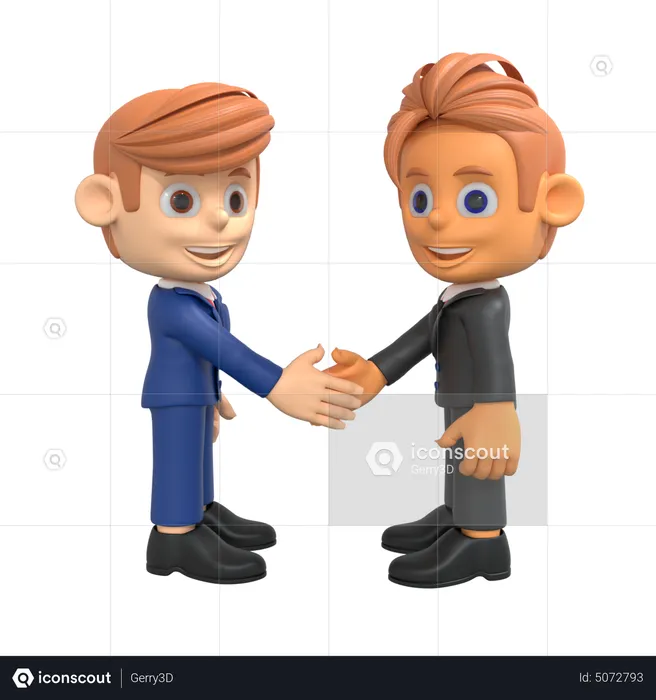 Businessman doing Handshake  3D Illustration