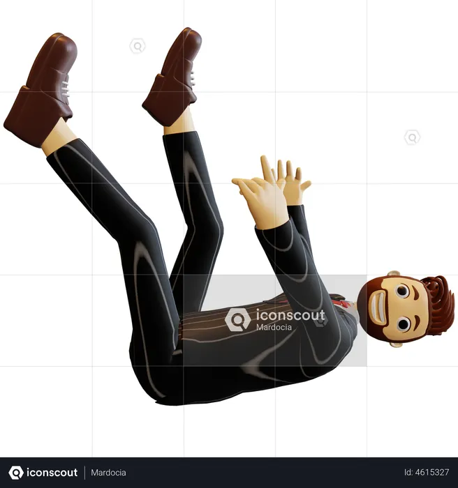 Businessman falling  3D Illustration