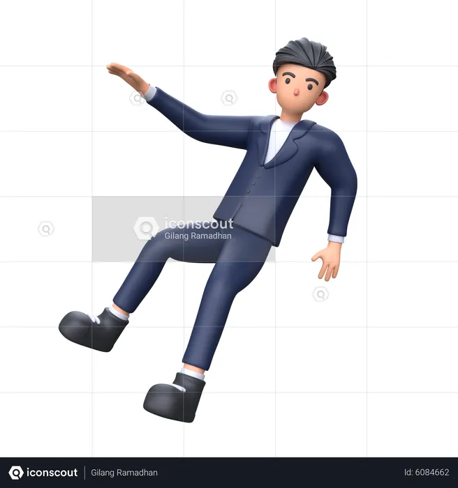 Businessman floating in the air  3D Illustration
