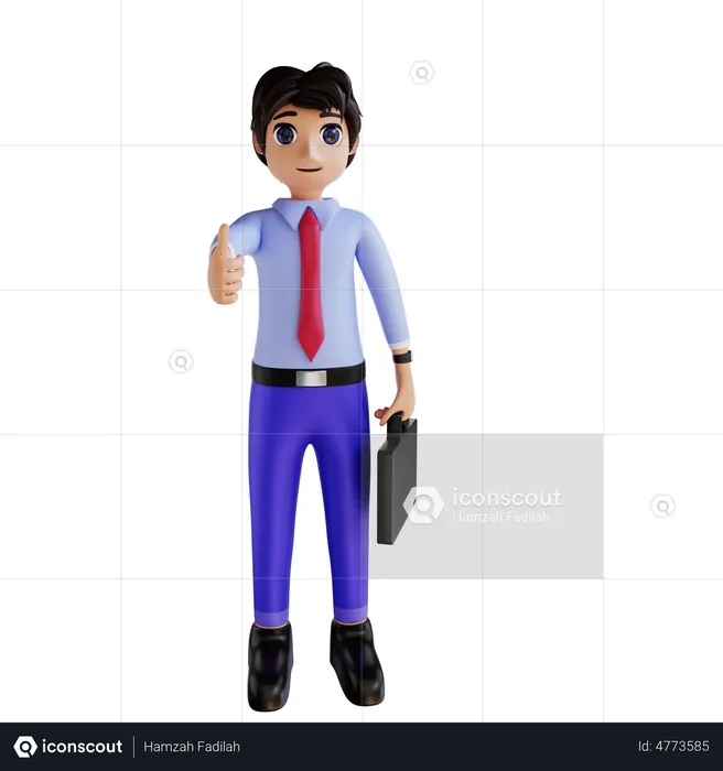 Businessman Give Appreciation  3D Illustration