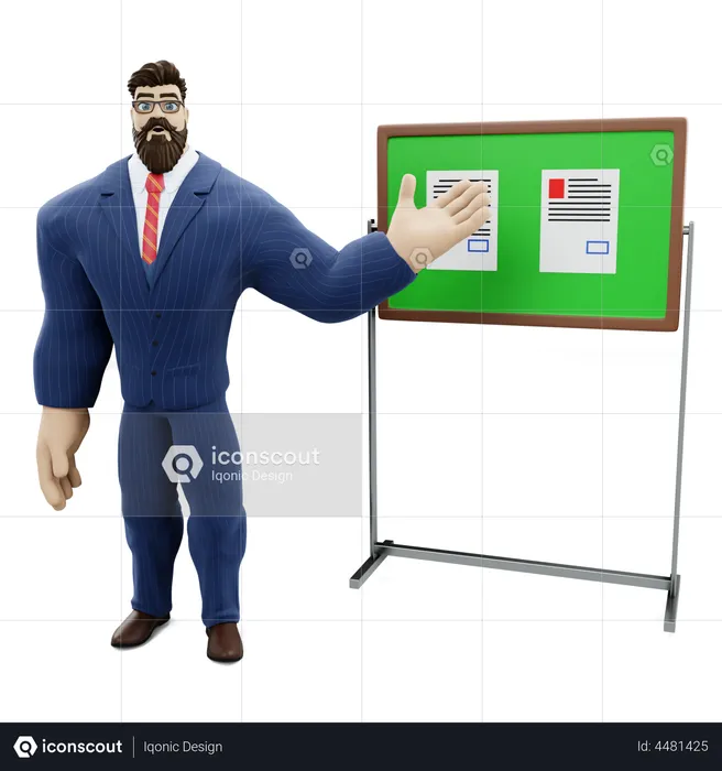 Businessman Giving Job Opportunity  3D Illustration