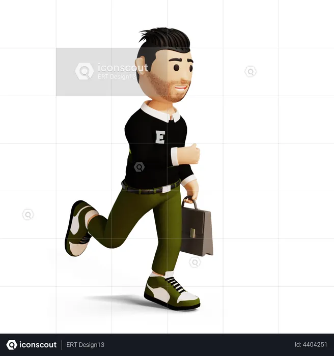 Businessman going to office  3D Illustration